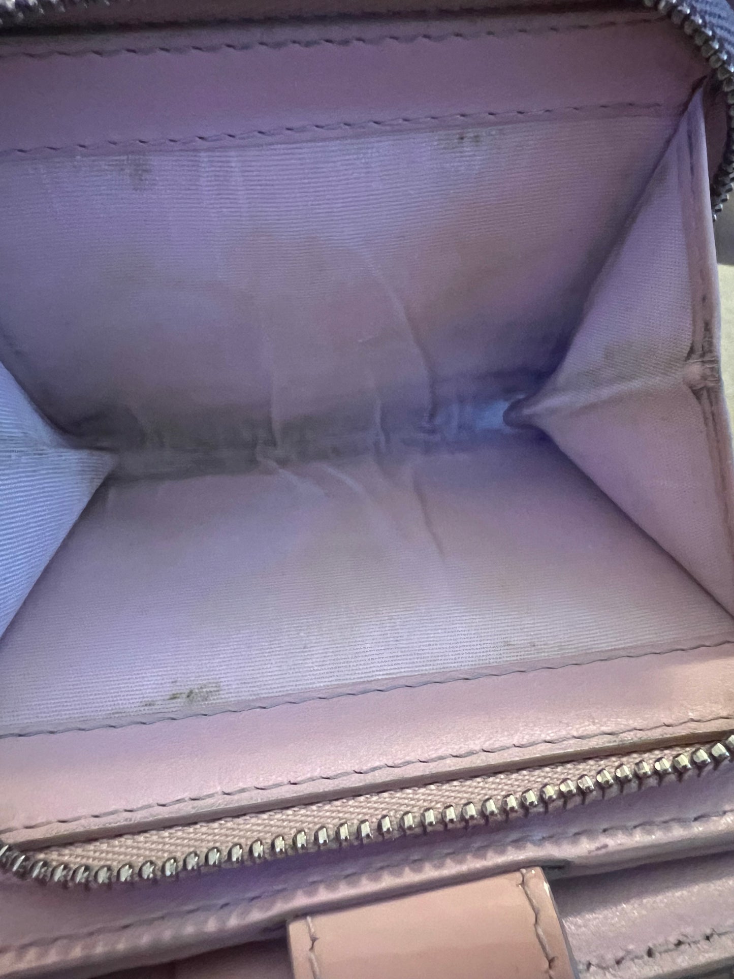 Dior Patent Cannage Lady Dior Pink Wallet