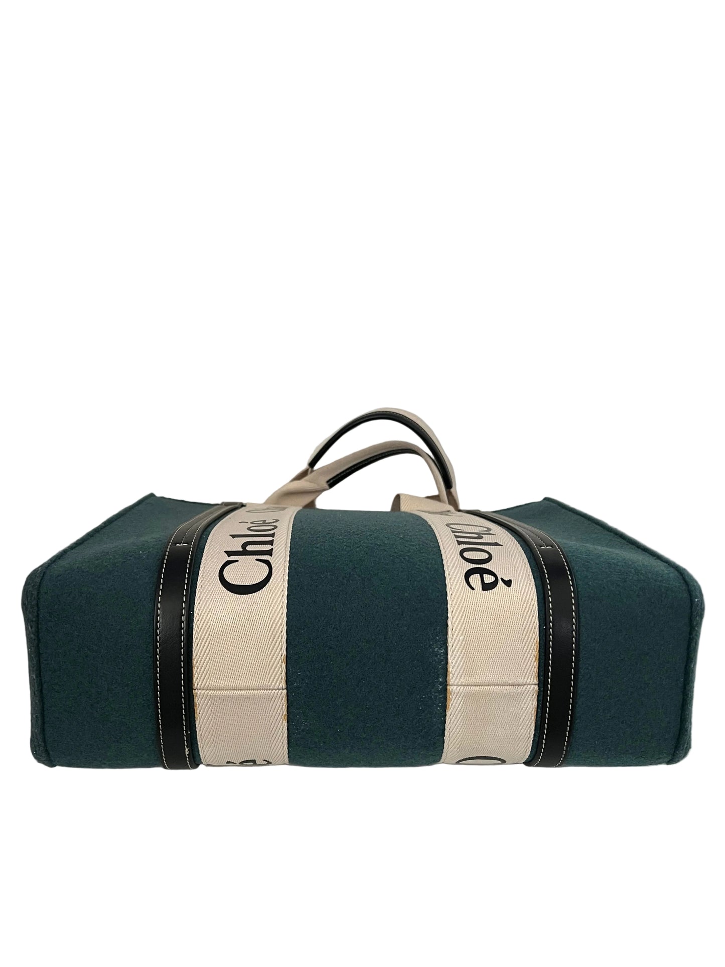 Chloe Green Woody Felt Tote Medium