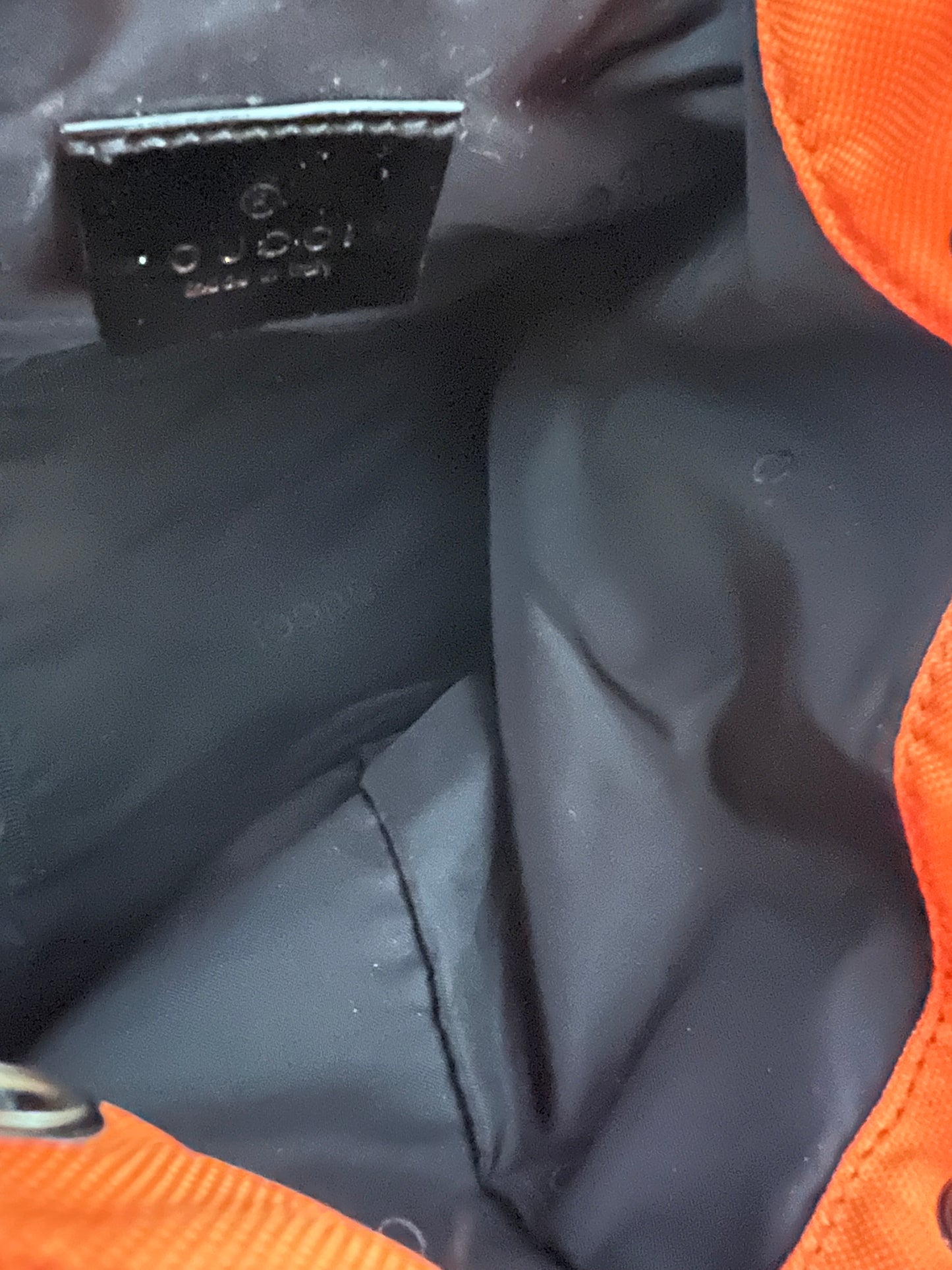 Gucci Orange Nylon Pouch