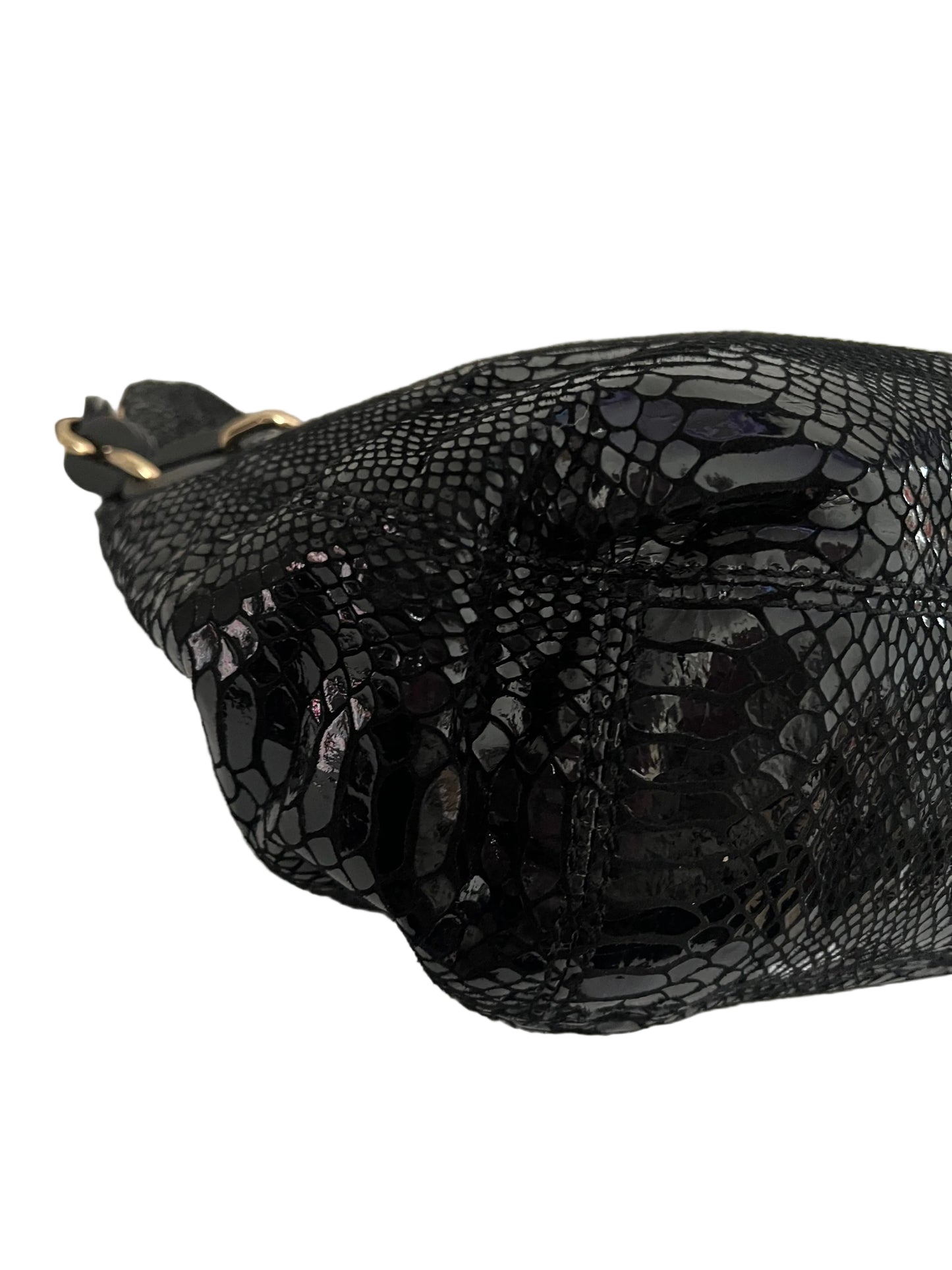 Michael Kors Snake Print Shiny Leather Hobo