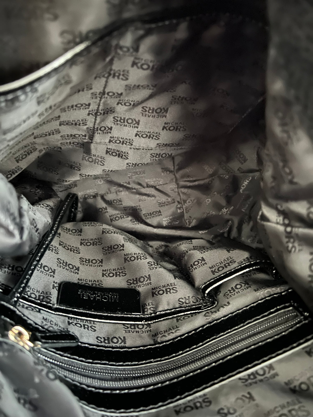 Michael Kors Snake Print Shiny Leather Hobo