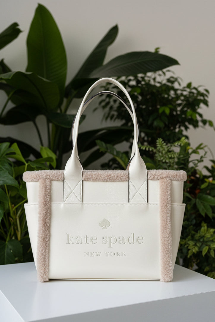 Kate Spade Leather & Shearling Tote