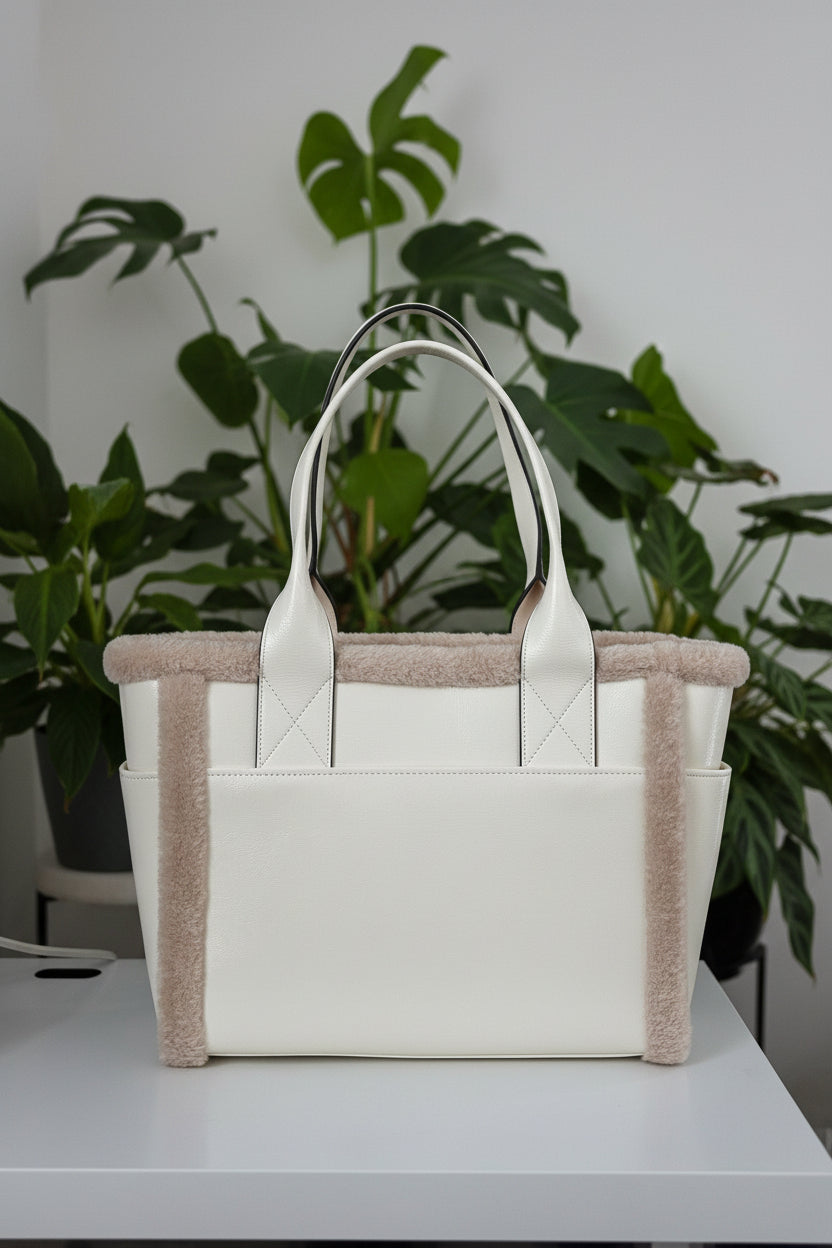 Kate Spade Leather & Shearling Tote