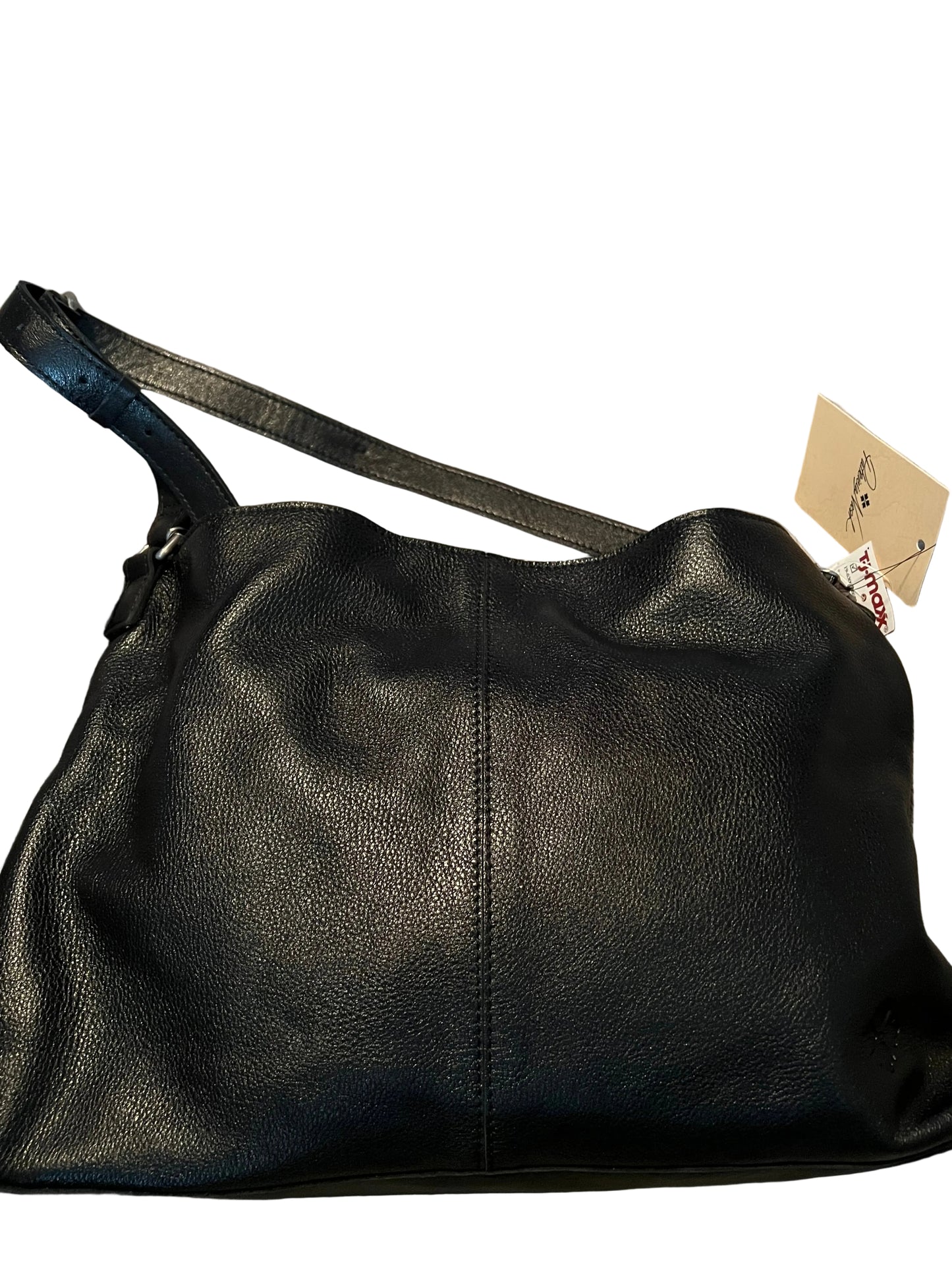 Patricia Nash Black Leather Liora Slouchy Tote
