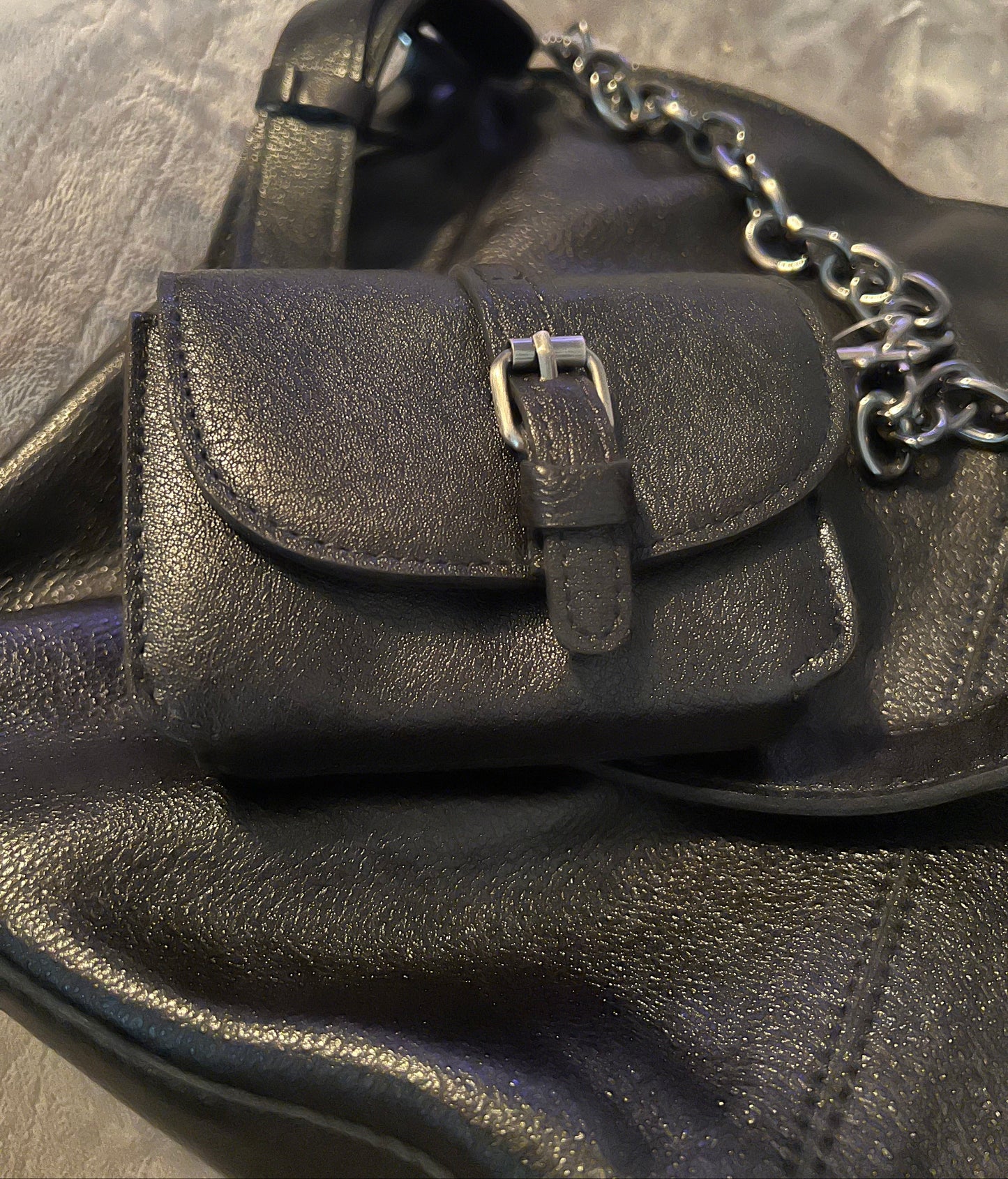 Patricia Nash Black Leather Liora Slouchy Tote