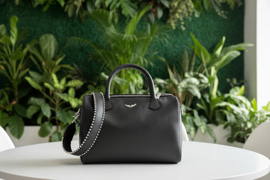 Zadig & Voltaire Black Leather Boston Bag