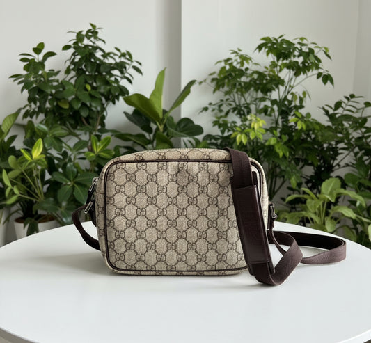 Gucci Monogram Coated Canvas Crossbody