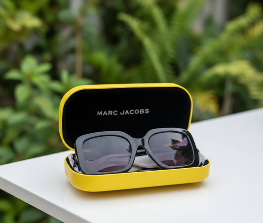 Marc Jacobs White Frame Square Oversized Sunglasses