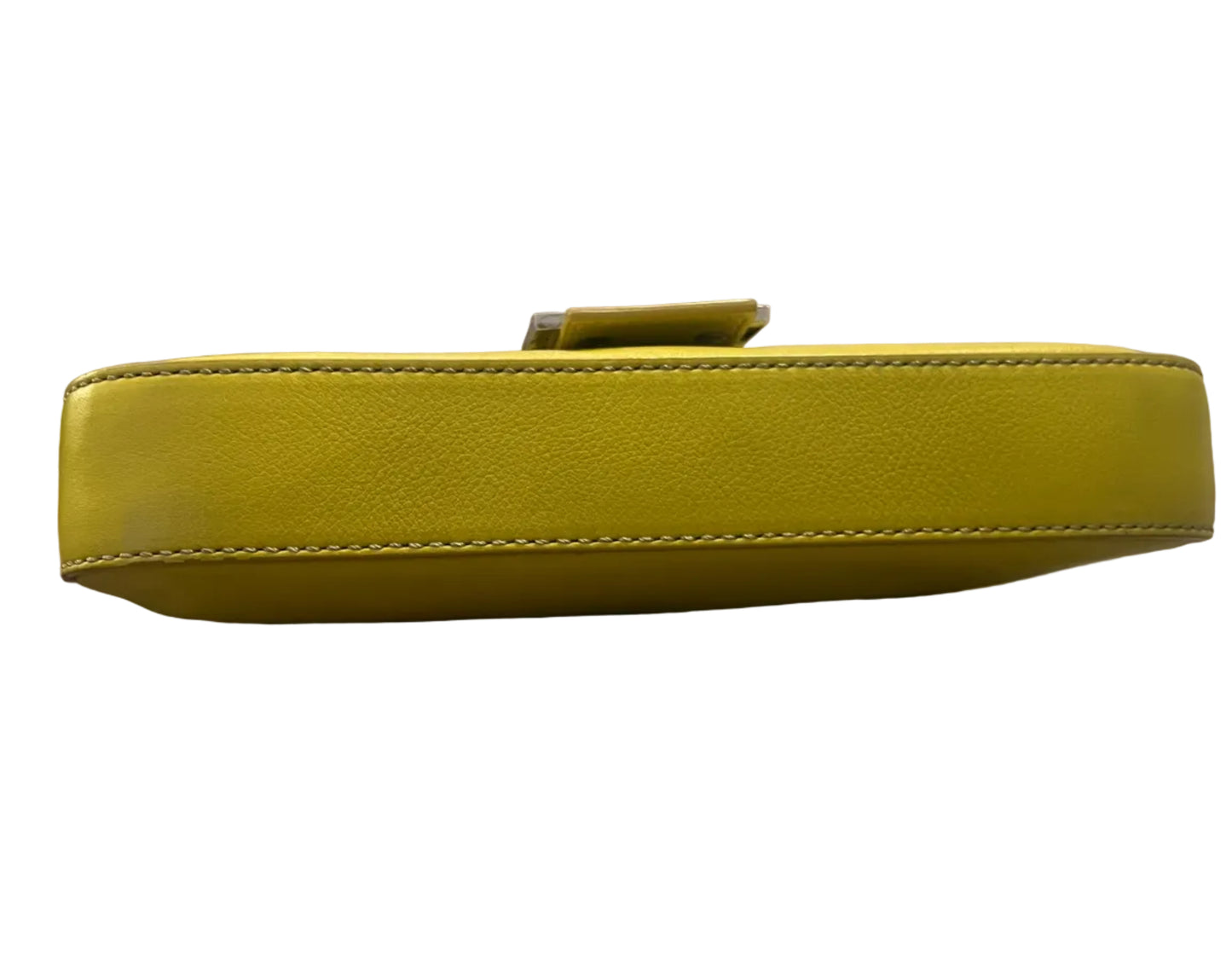 Fendi Green Yellow Leather Baguette
