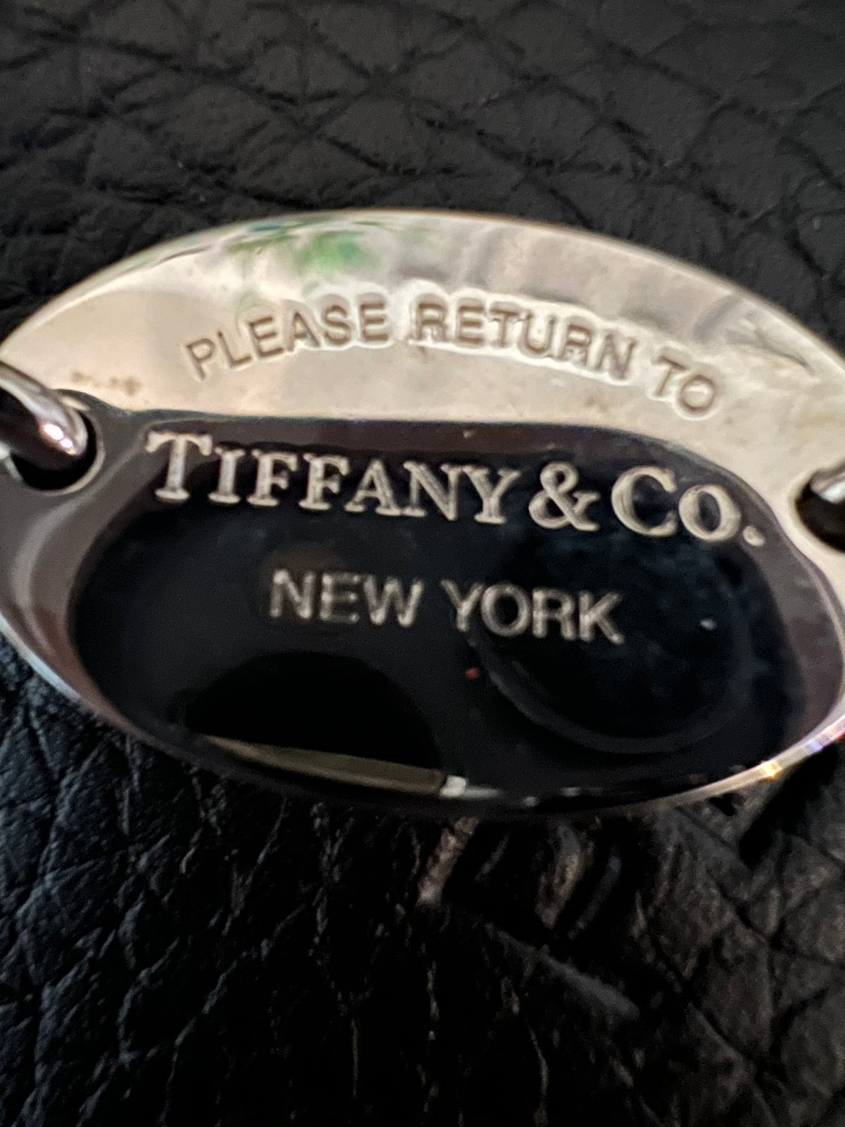 Tiffany & Co. Return to Tiffany Black Leather Bag