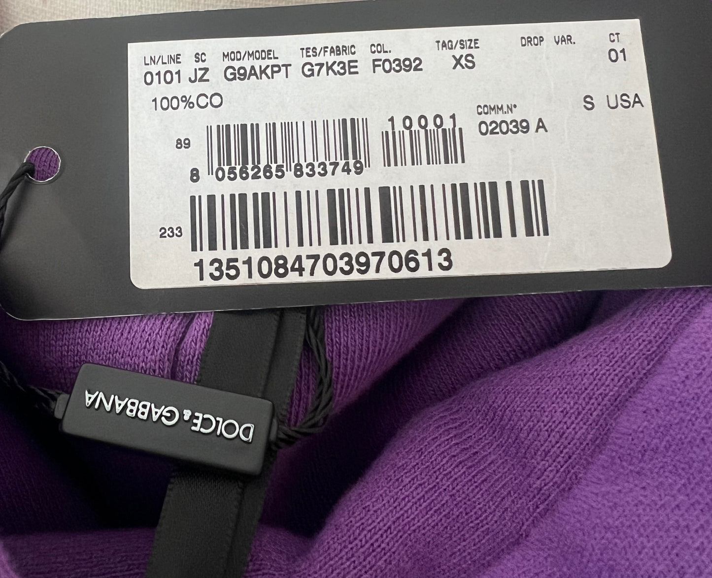 Dolce & Gabbana DGVIB3 Purple Hoodie