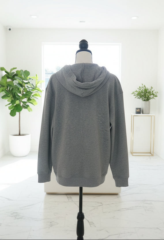 Versace Gray Hoodie - Greed & Leopard Print Logo