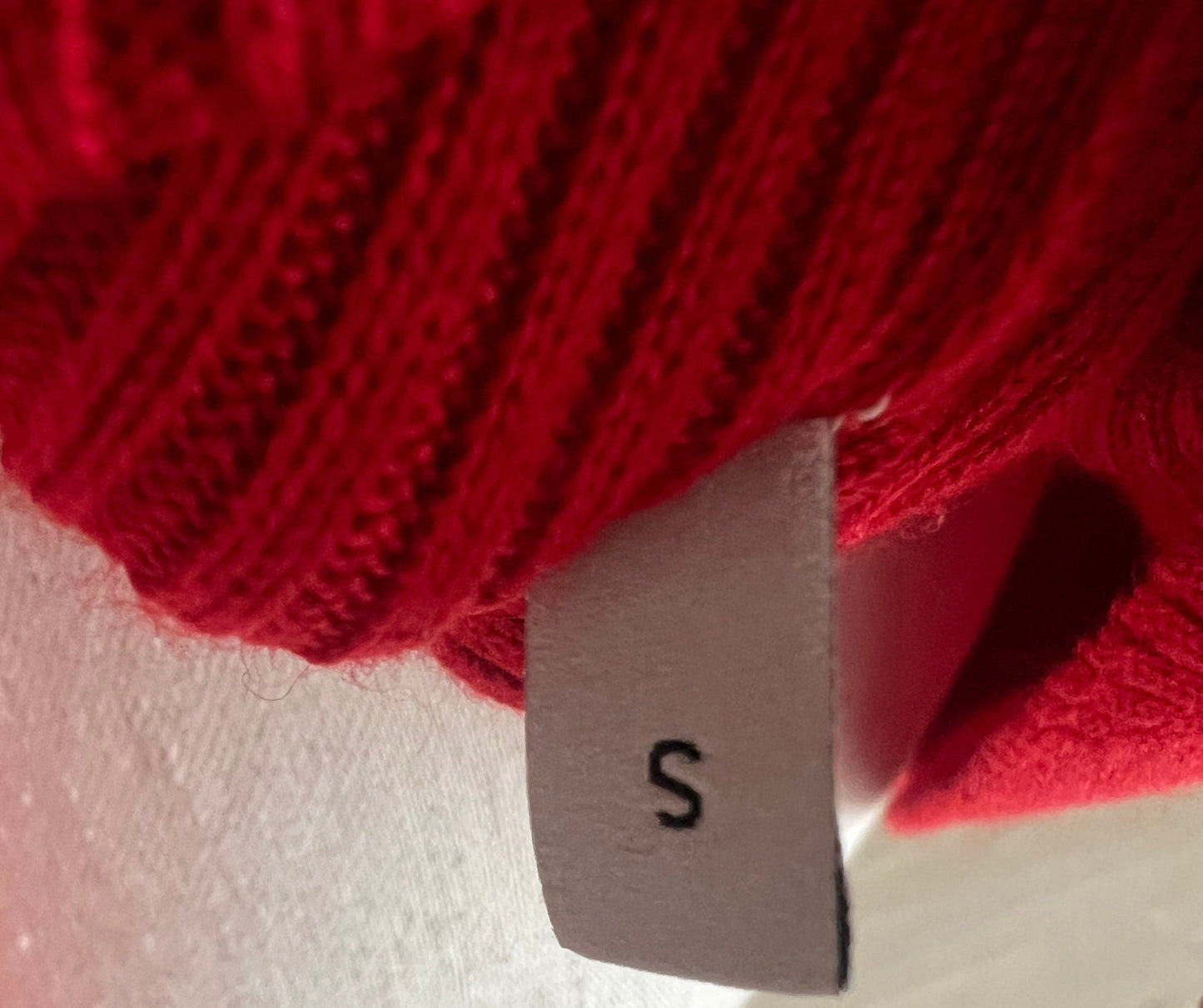 Gucci Red & Navy Ribbed Cardigan Logo Buttons