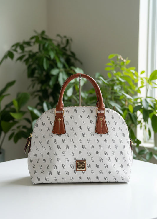 Dooney & Bourke White Greta Dome Satchel
