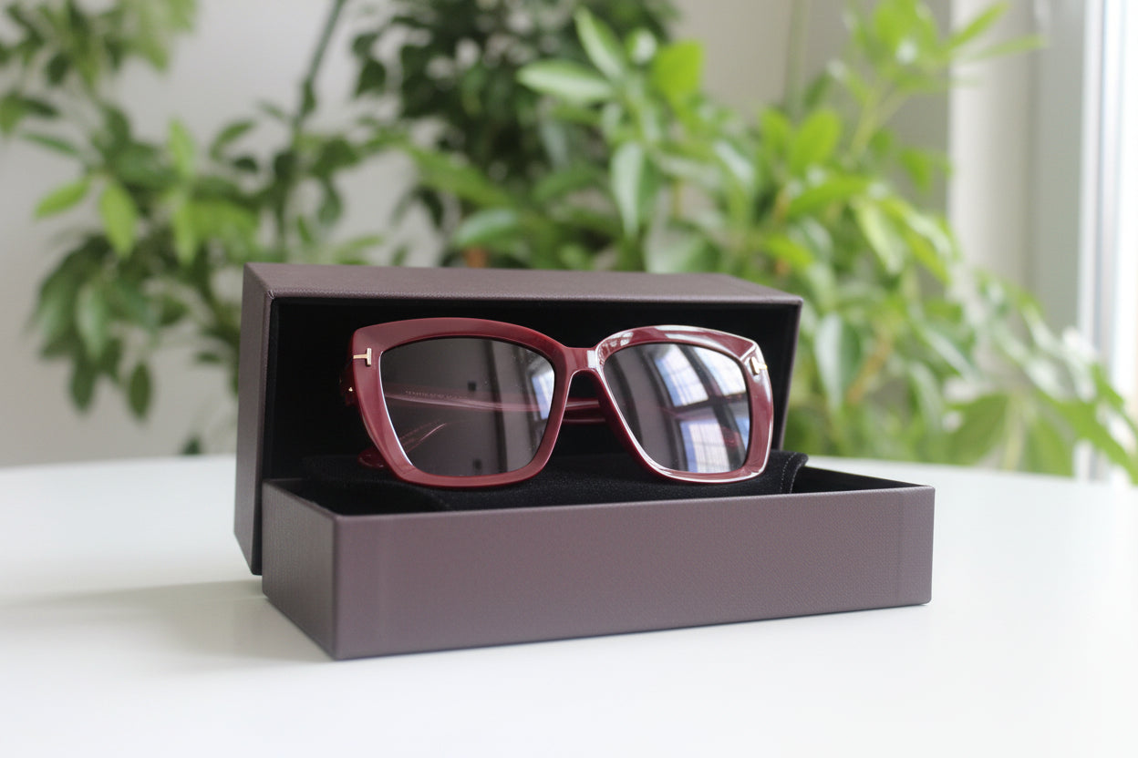 Tom Ford Burgundy Scarlet 57MM Sunglasses