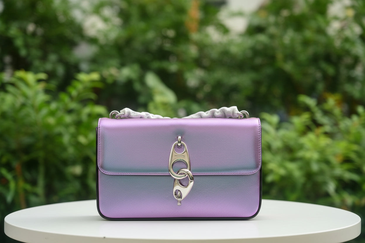 Tom Ford Purple & Silver Ombré Shoulder Bag