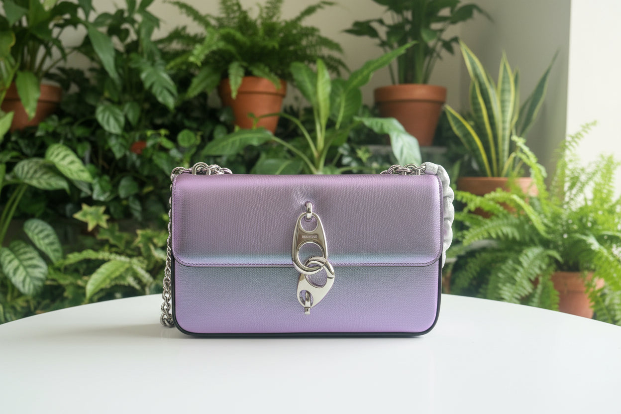 Tom Ford Purple & Silver Ombré Shoulder Bag