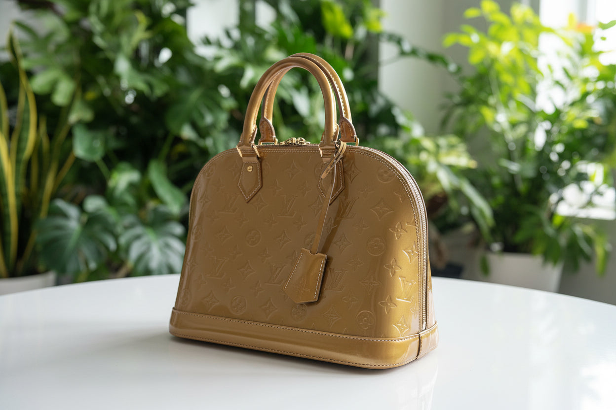 Louis Vuitton Gold Vernis Alma