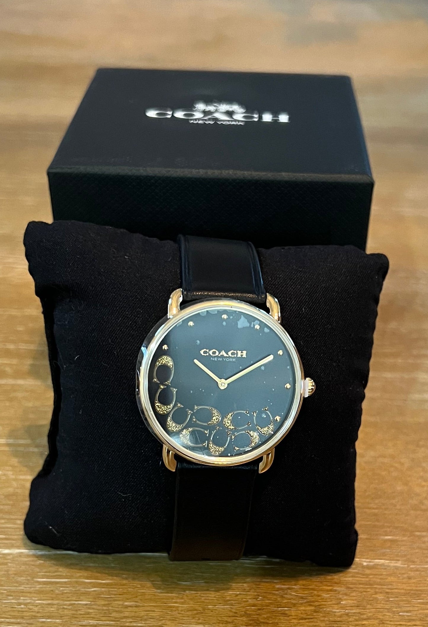 Coach Black Leather Elliott Watch