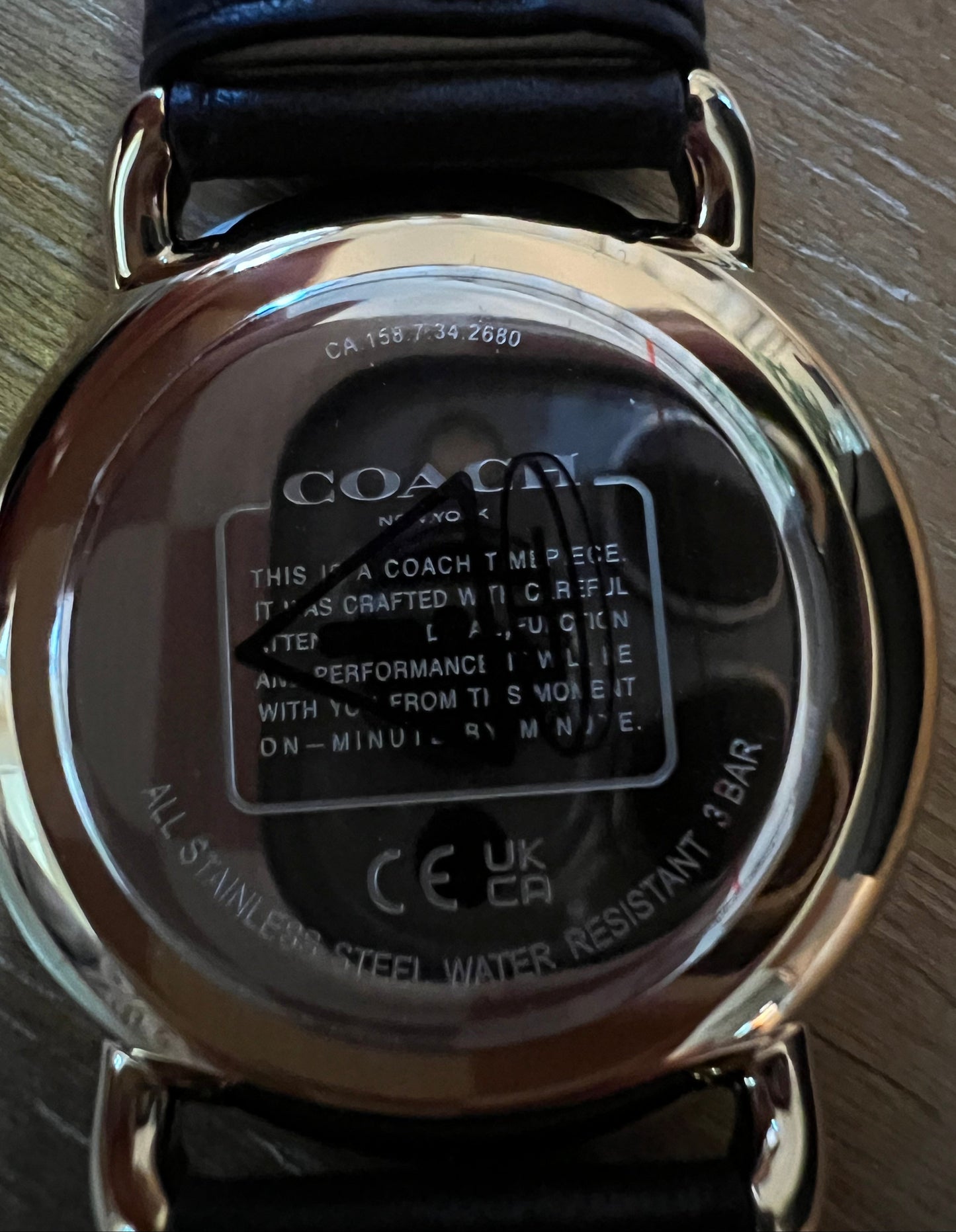 Coach Black Leather Elliott Watch