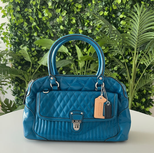 Coach Patent Blue Satchel