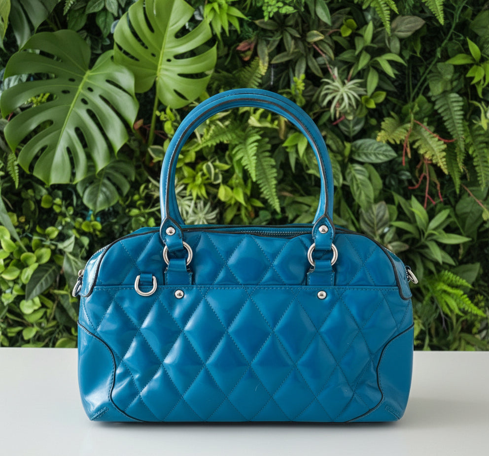 Coach Patent Blue Satchel