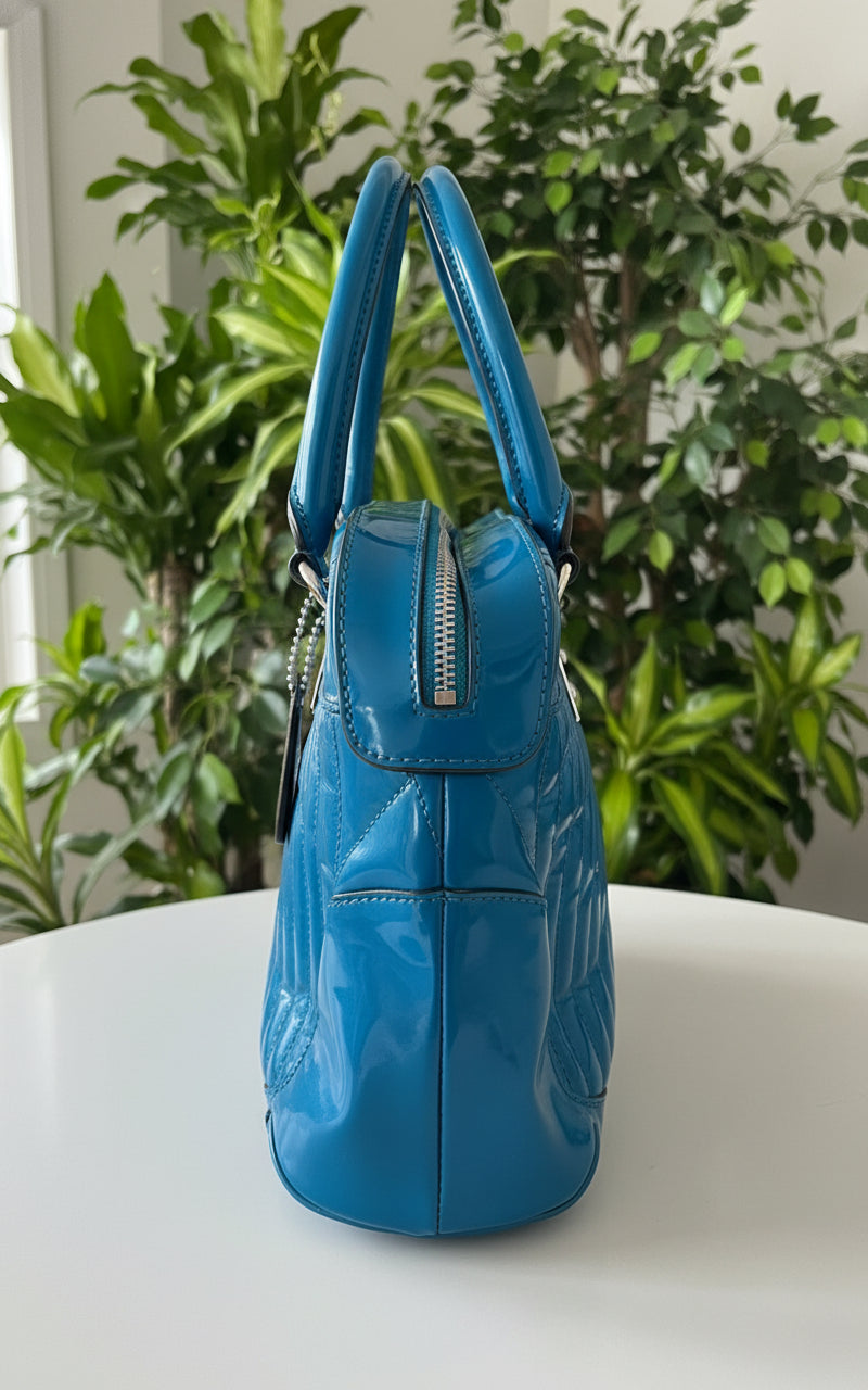 Coach Patent Blue Satchel