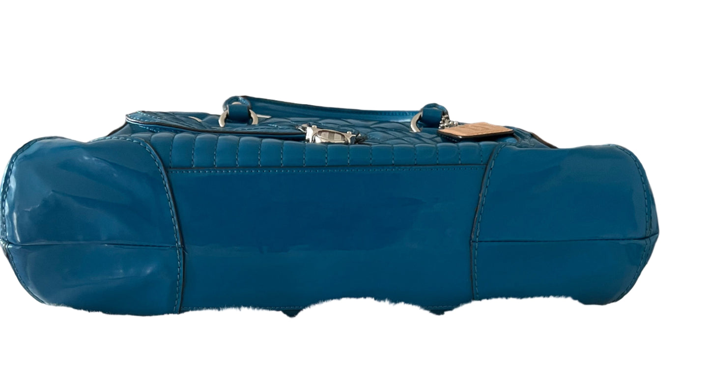 Coach Patent Blue Satchel
