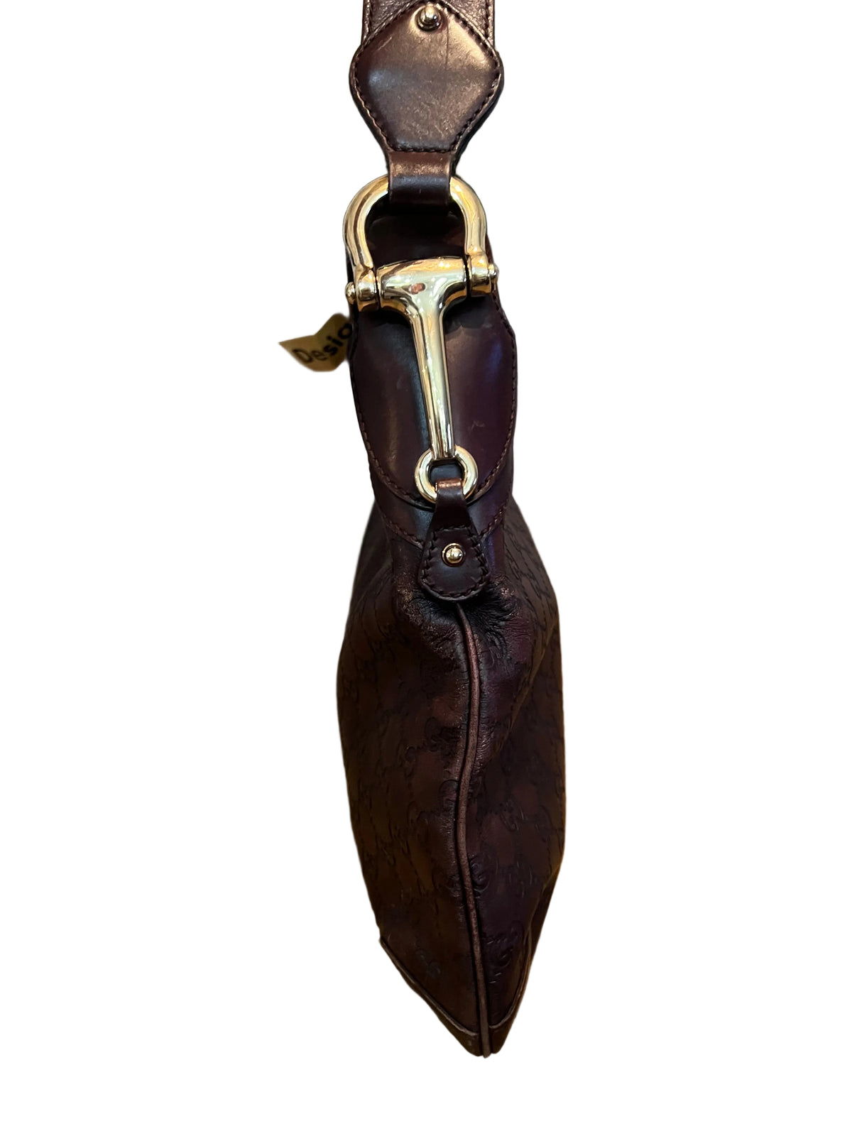 Gucci Guccissima Brown Leather Horsebit Creole Hobo