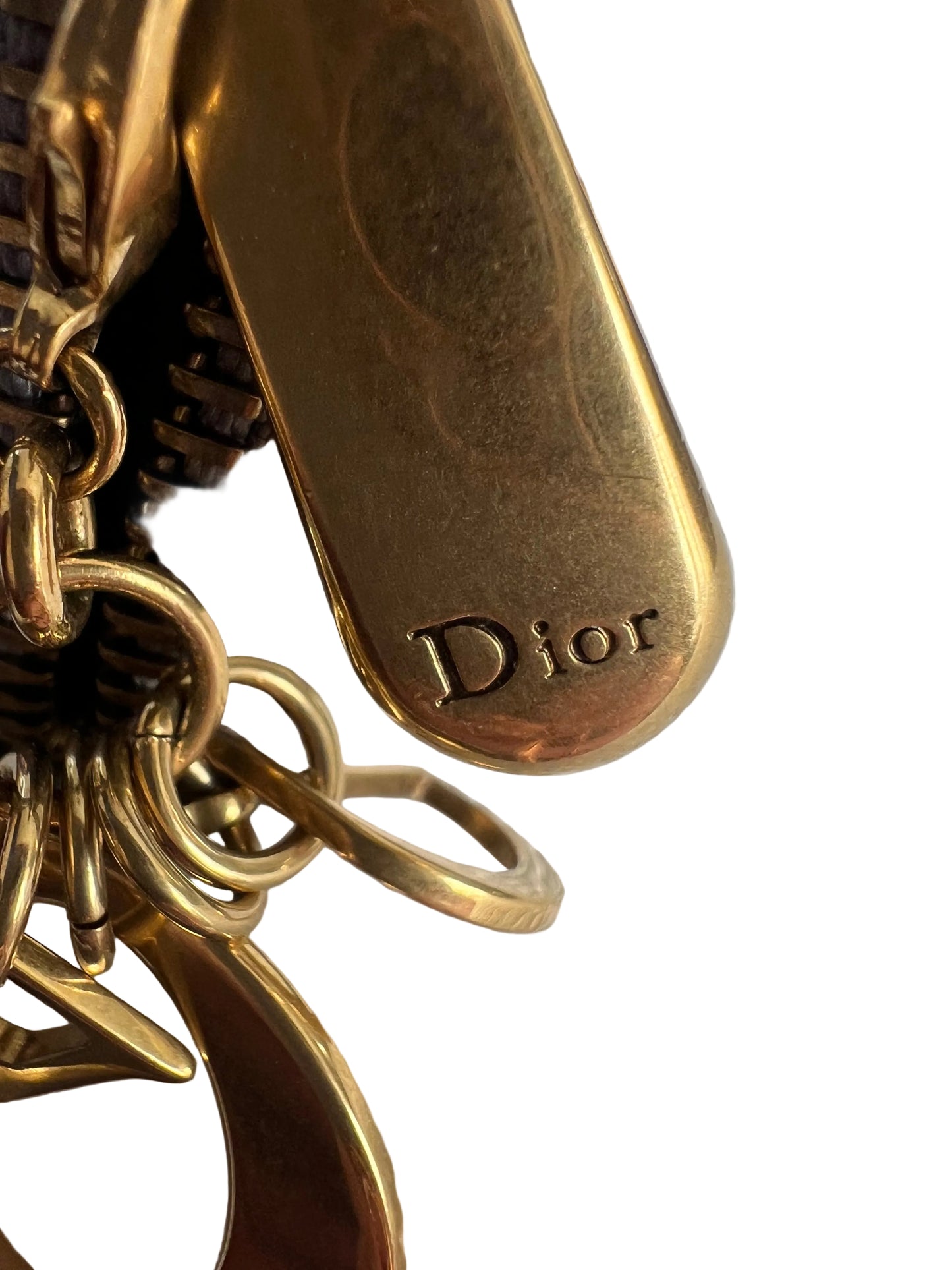 Dior Lady Dior Studded Leather Zippered Wallet