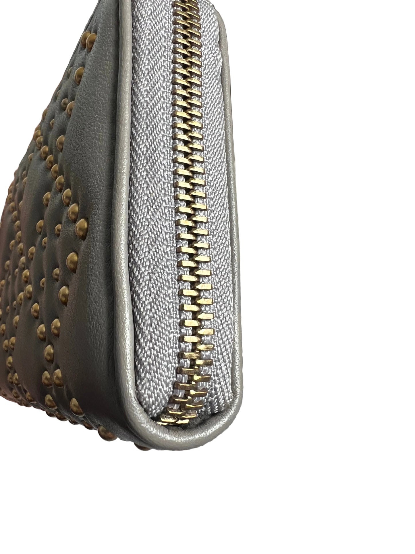 Dior Lady Dior Studded Leather Zippered Wallet