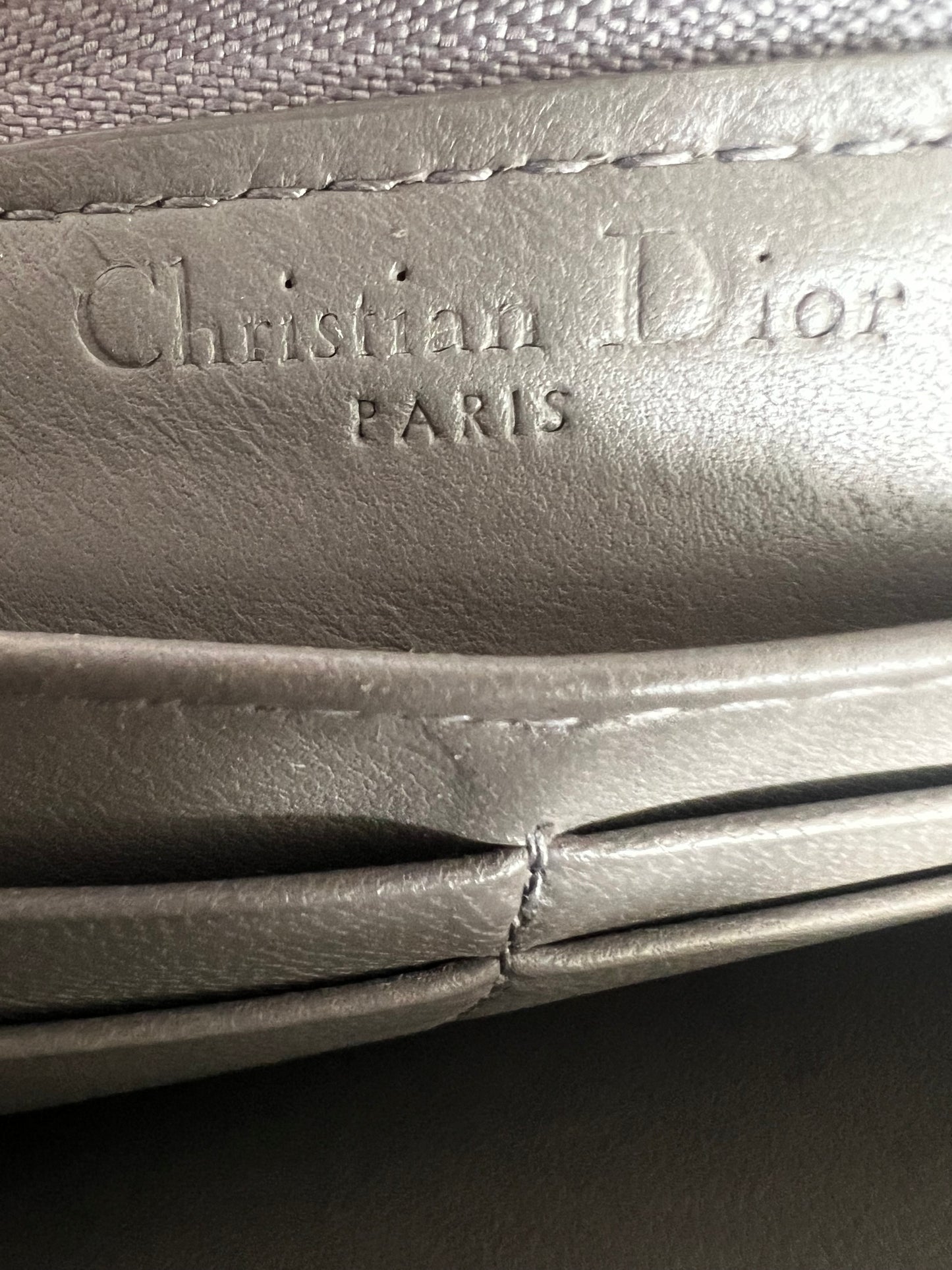 Dior Lady Dior Studded Leather Zippered Wallet
