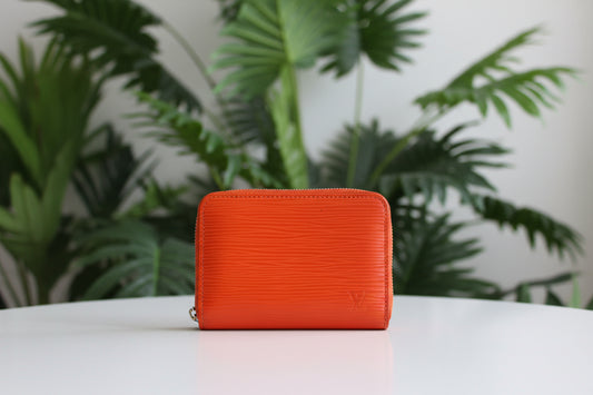 Louis Vuitton Compact Epi Orange Wallet