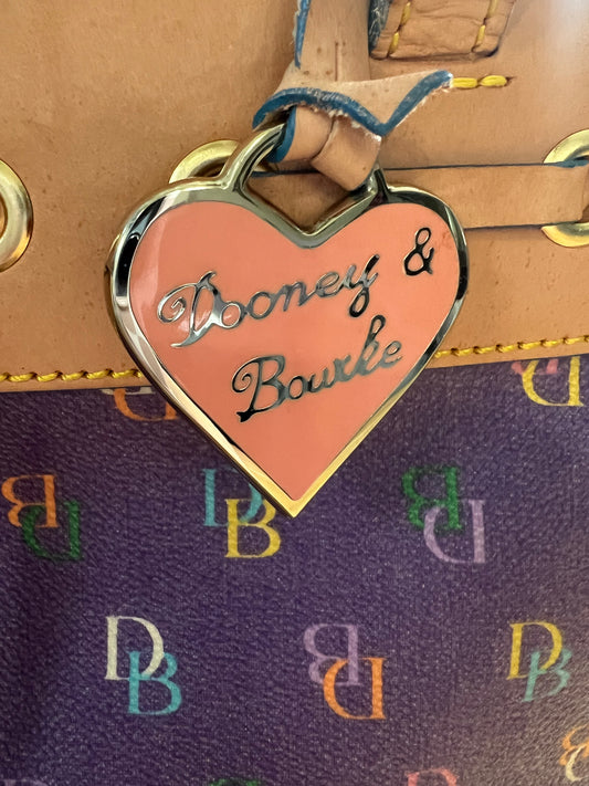Dooney & Bourke Purple Multicolor Tote