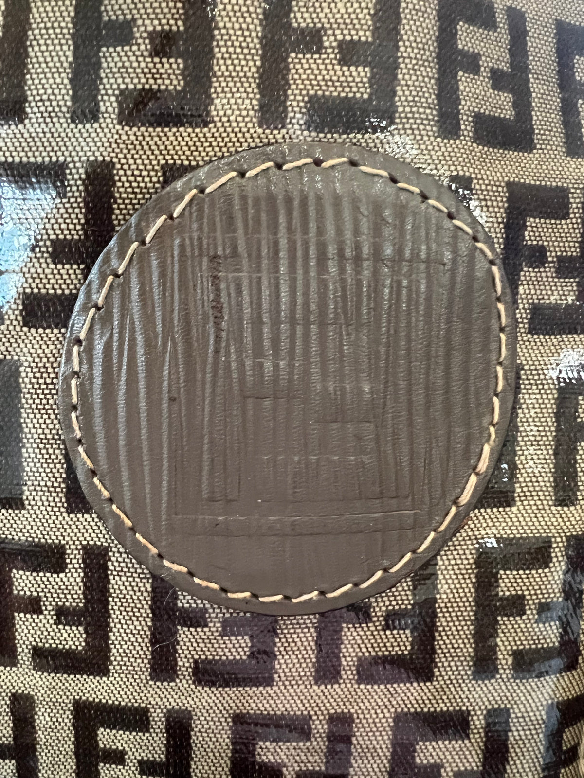 Fendi Vintage Crystal Monogram Coated Canvas Tote