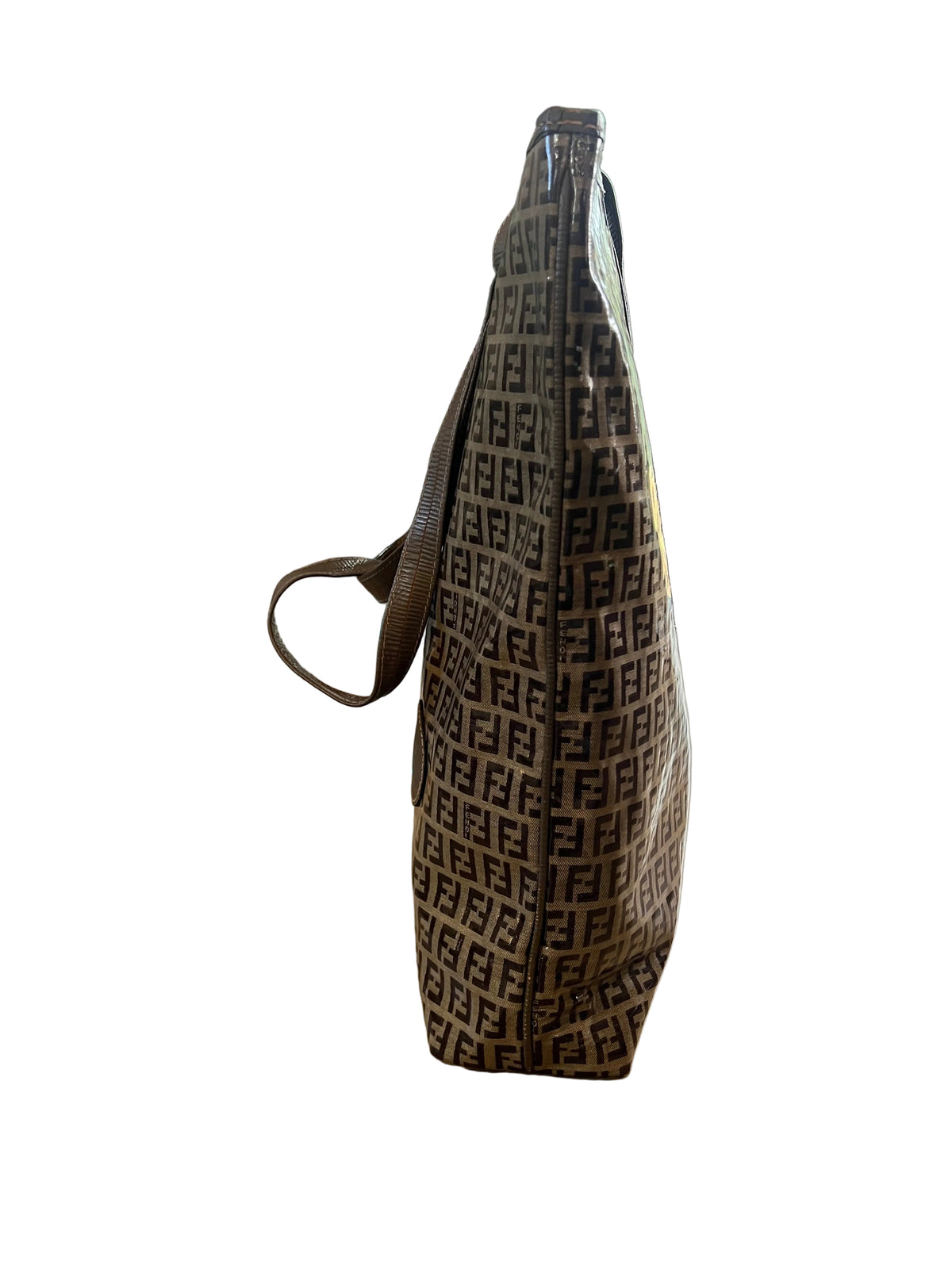 Fendi Vintage Crystal Monogram Coated Canvas Tote