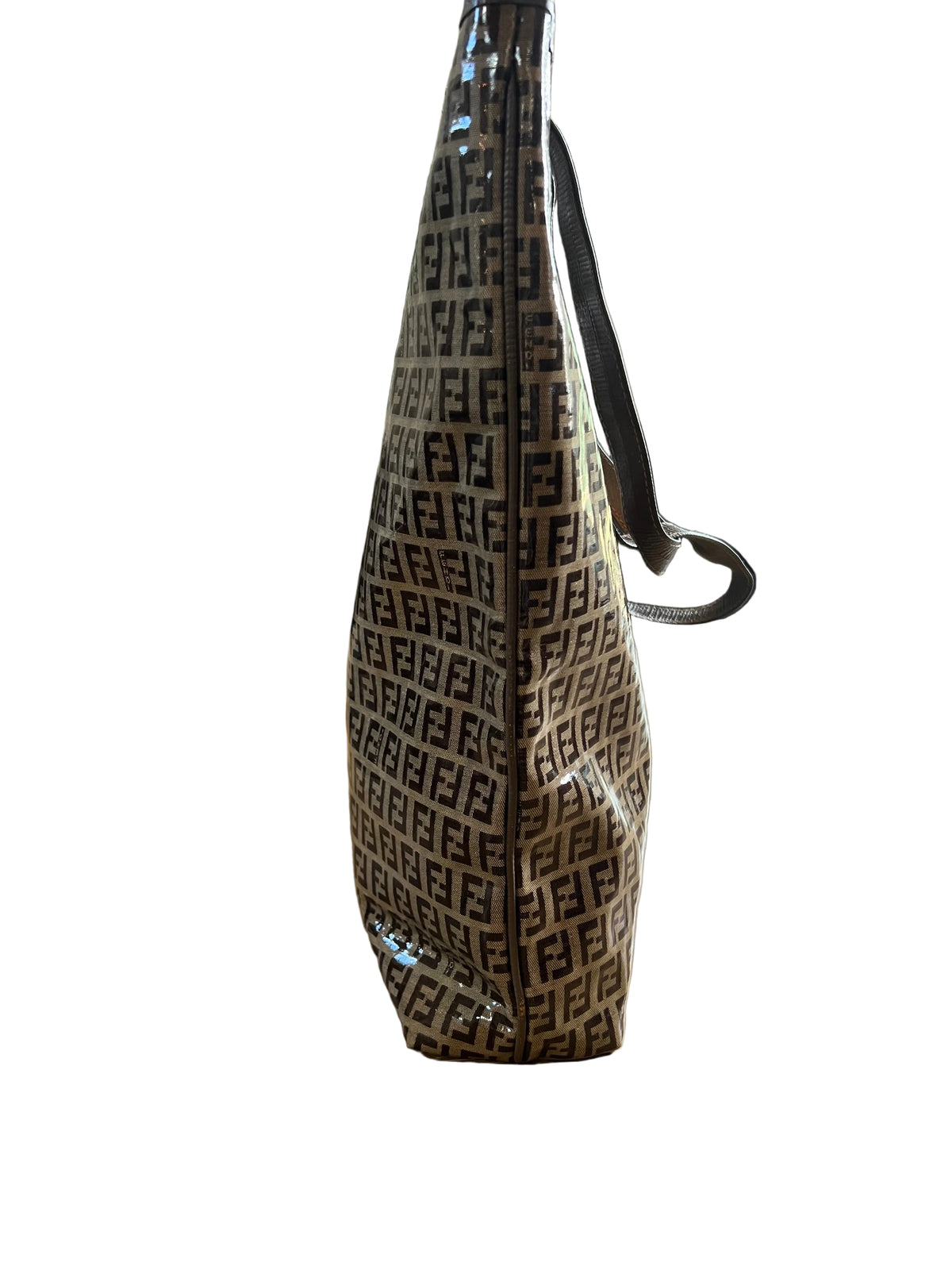 Fendi Vintage Crystal Monogram Coated Canvas Tote