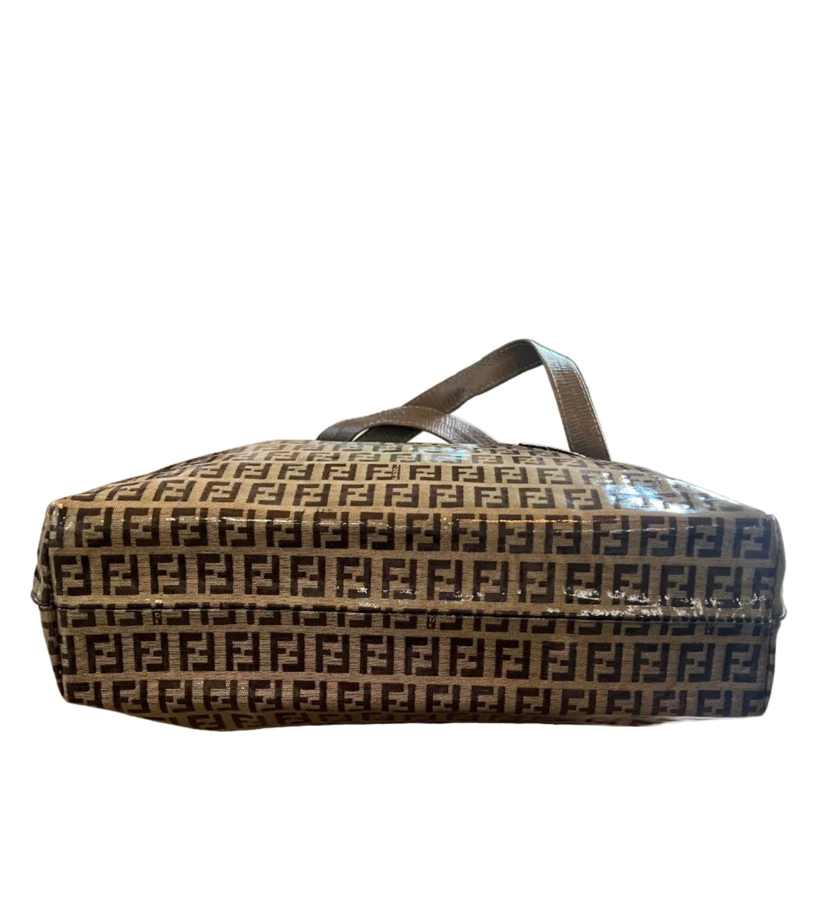 Fendi Vintage Crystal Monogram Coated Canvas Tote