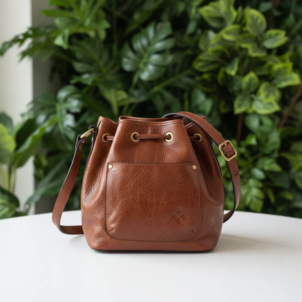 Patricia Nash Bellona Patchwork Leather Bucket
