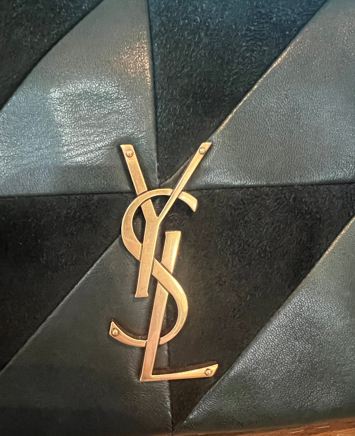 Saint Laurent Green Suede & Leather Jamie Bag Medium