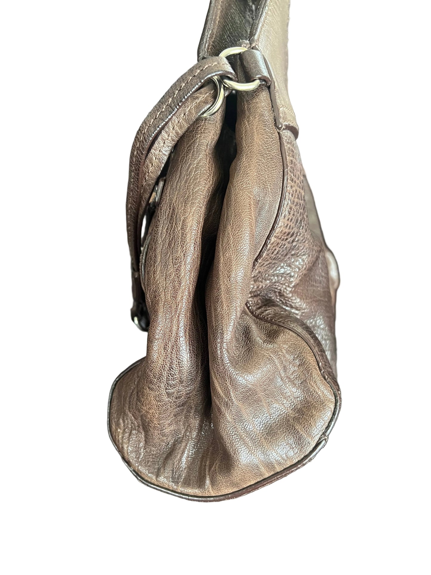 Miu Miu Vintage Distressed Brown Leather Satchel