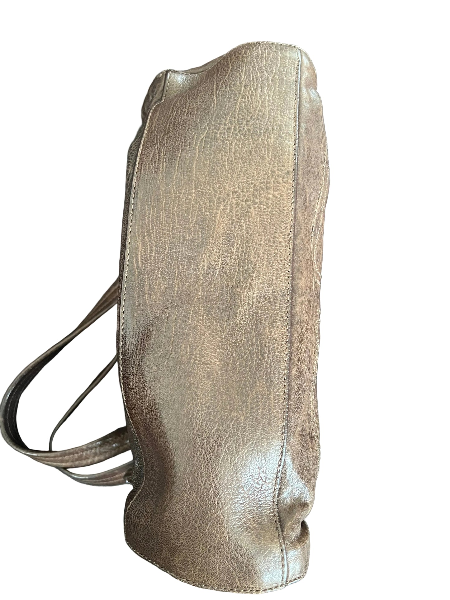 Miu Miu Vintage Distressed Brown Leather Satchel