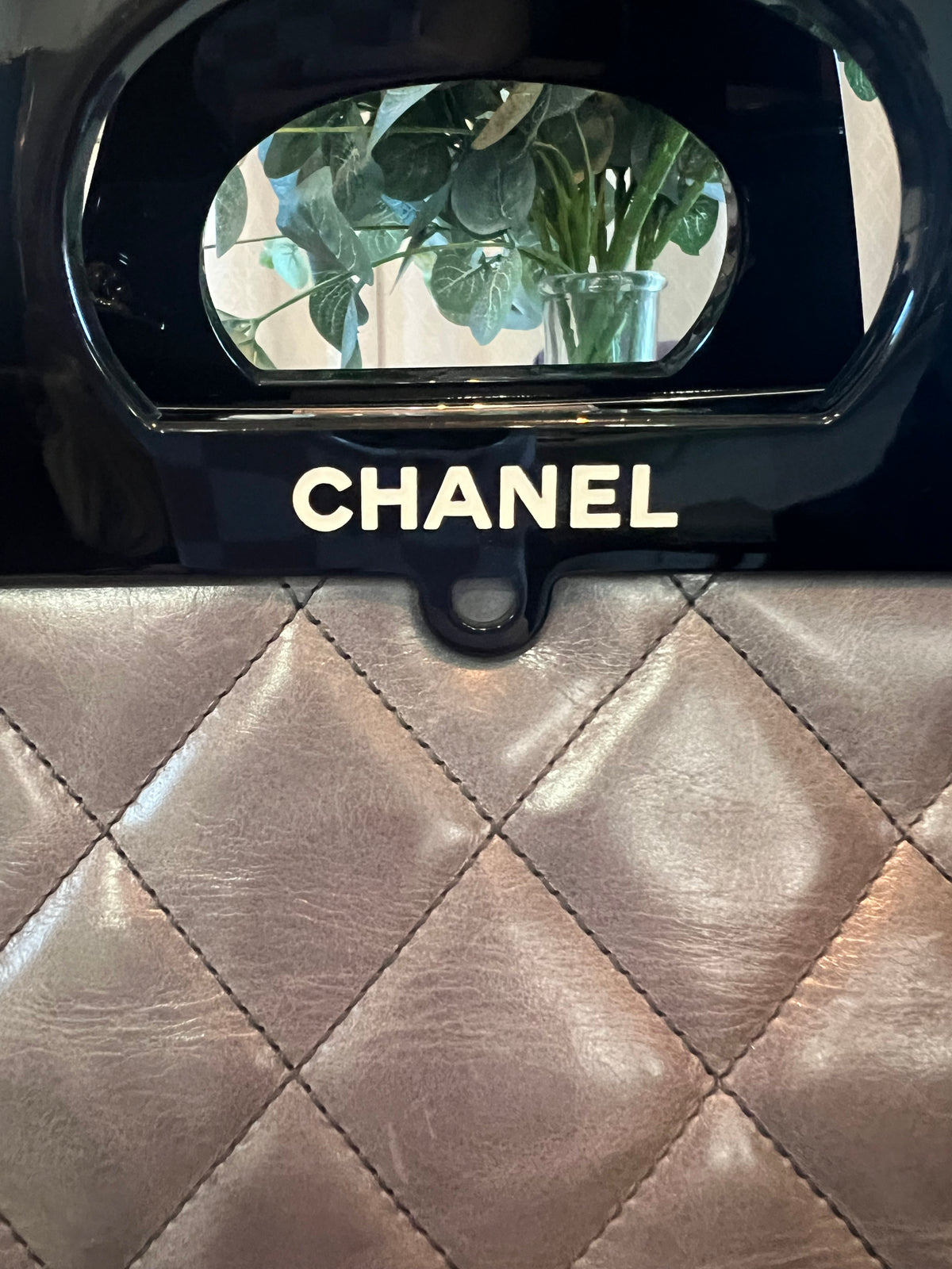 Chanel Gray Calfskin Delivery Tote