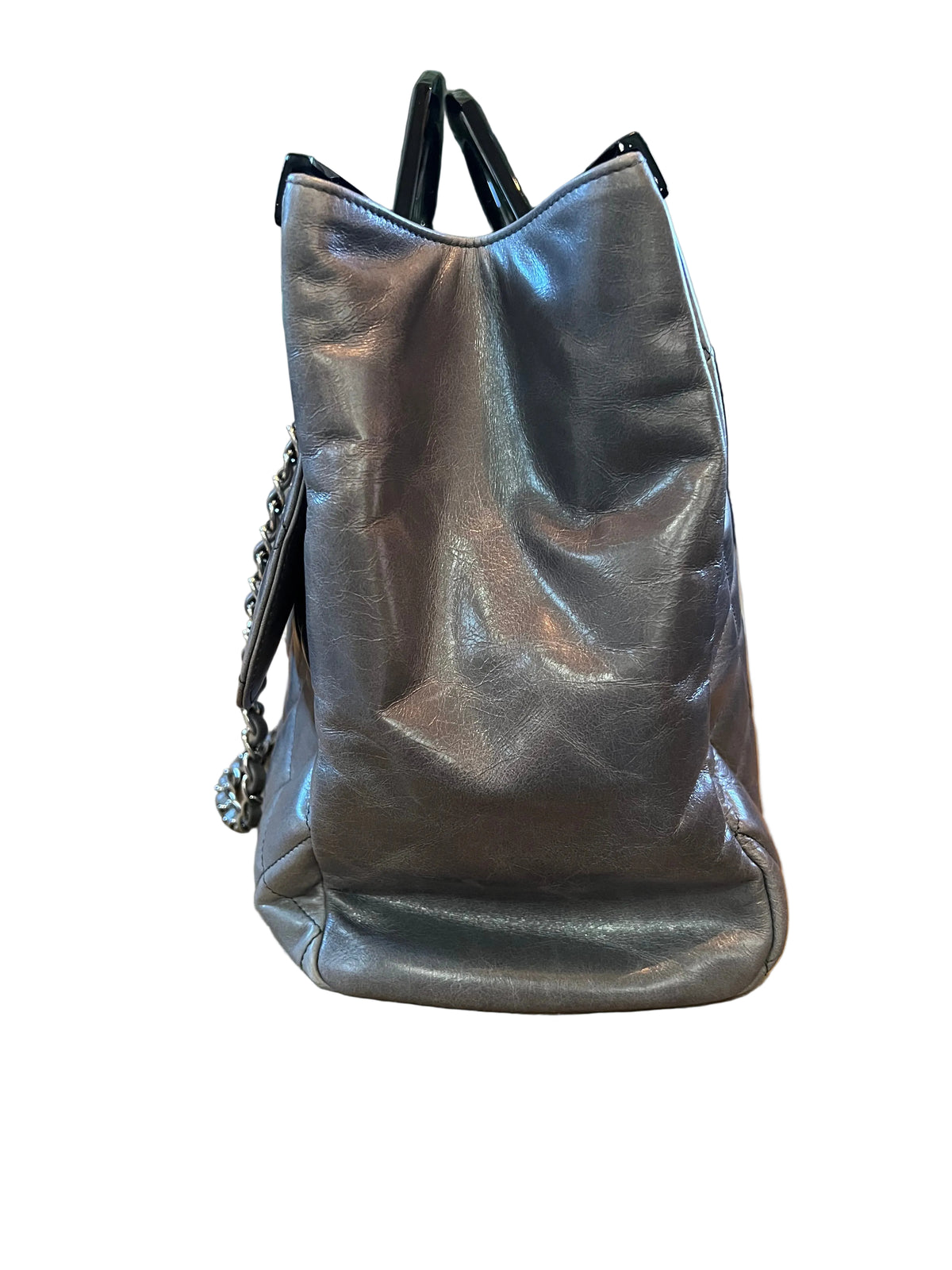 Chanel Gray Calfskin Delivery Tote