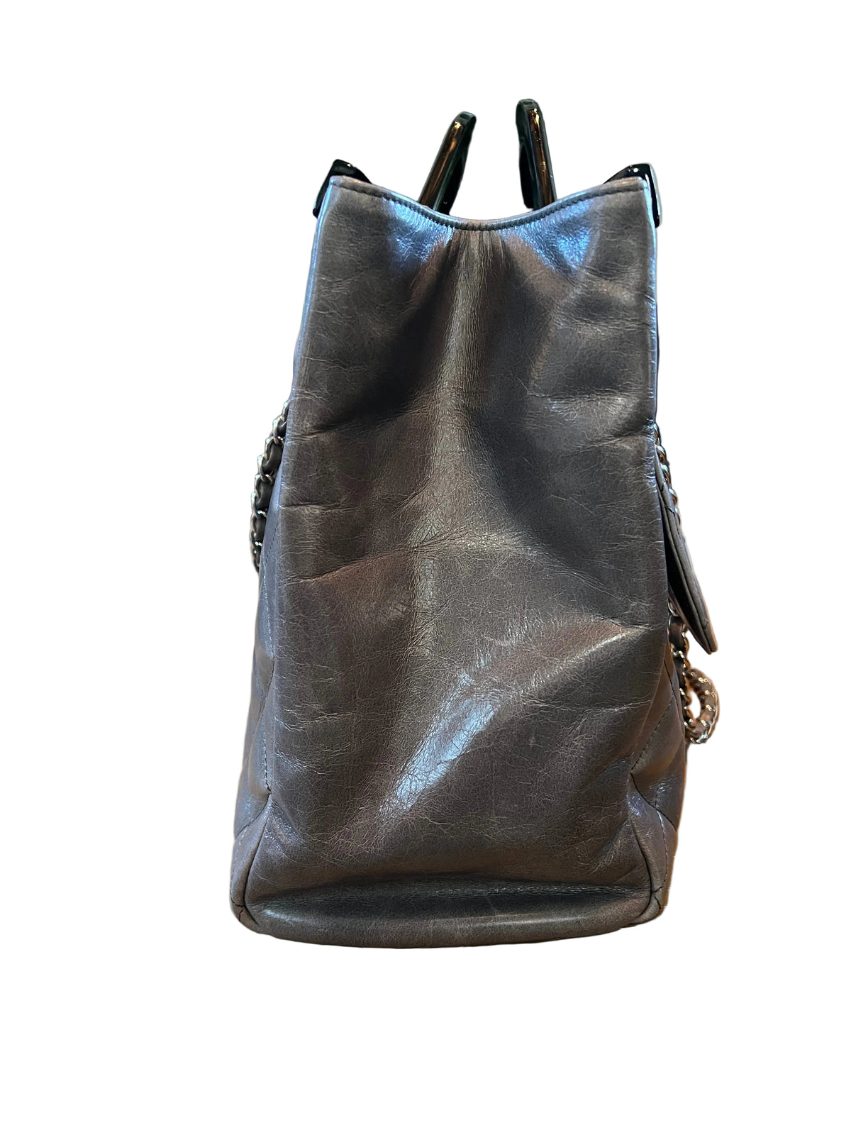 Chanel Gray Calfskin Delivery Tote