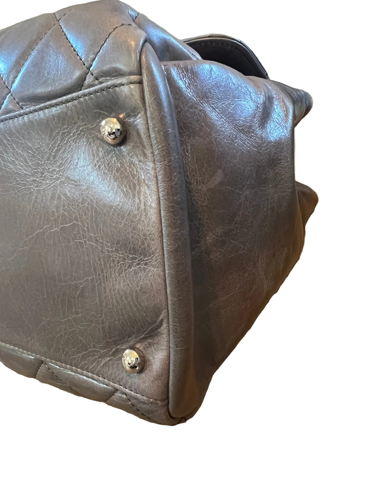 Chanel Gray Calfskin Delivery Tote