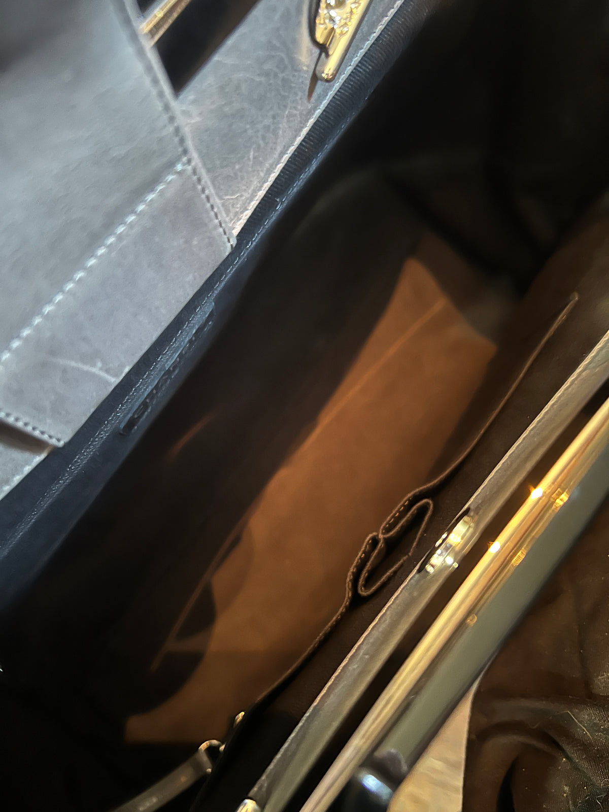 Chanel Gray Calfskin Delivery Tote