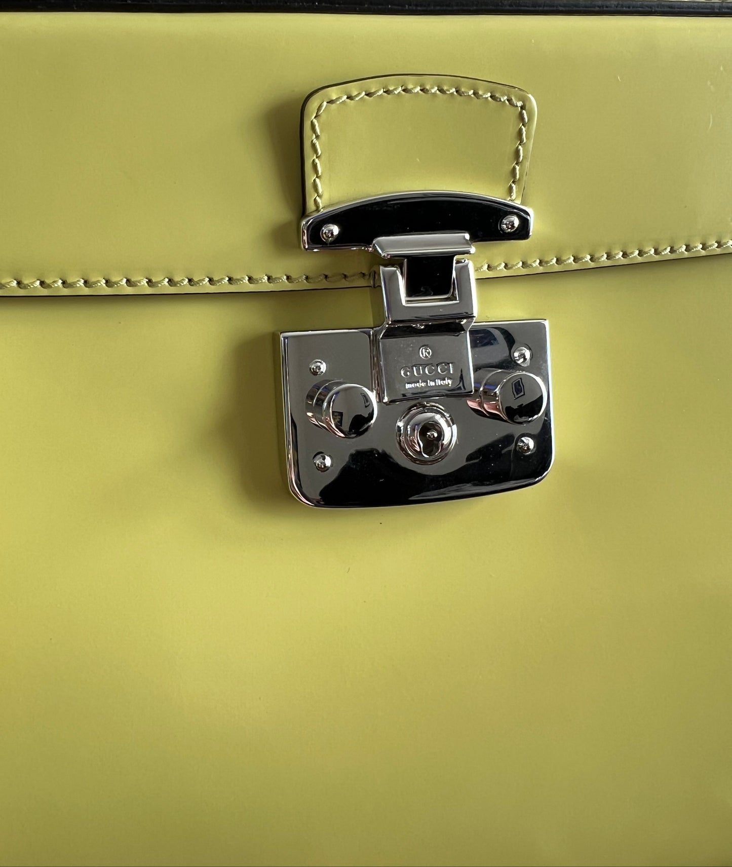 Gucci Yellow Lady Lock Bamboo