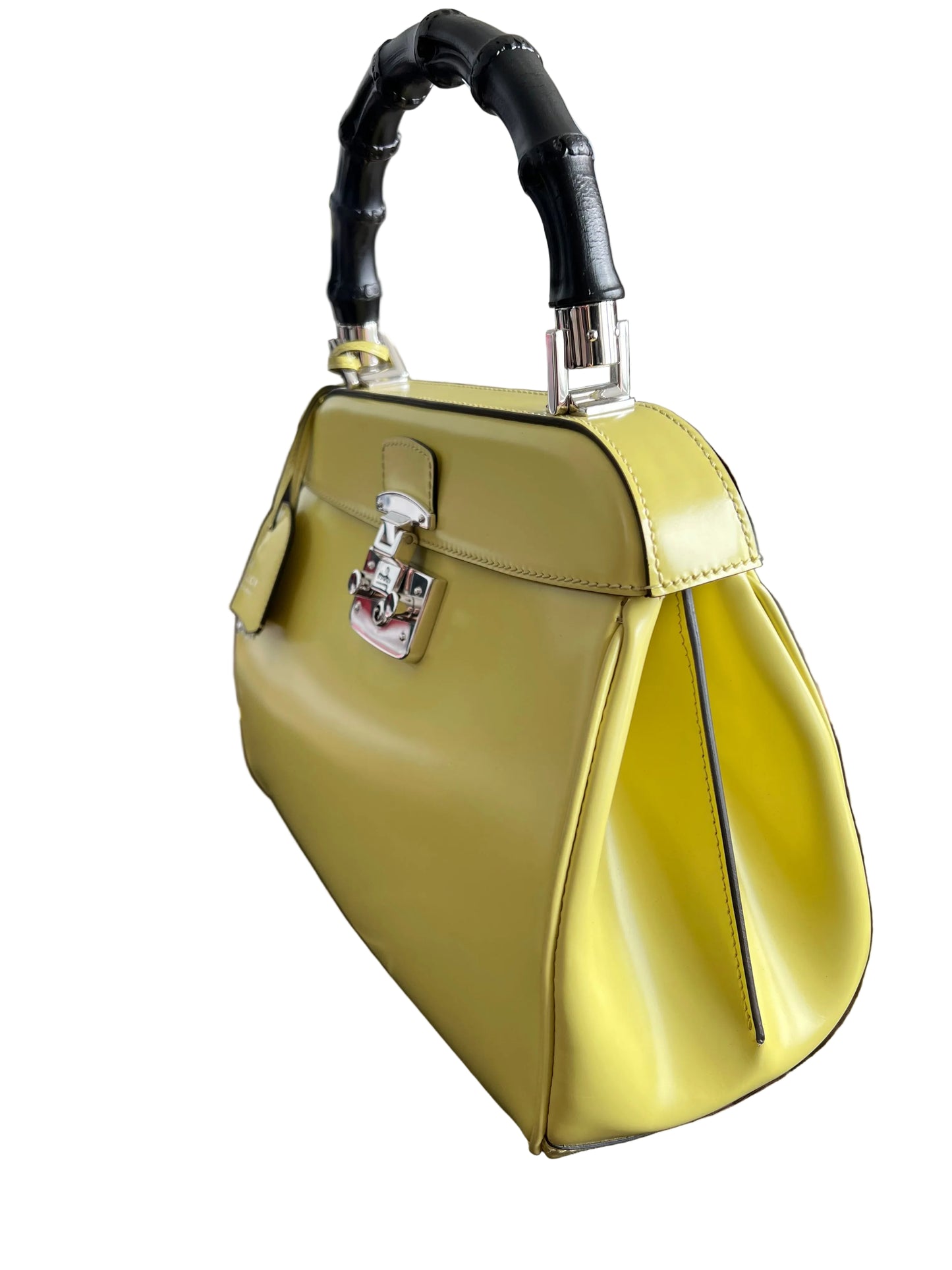 Gucci Yellow Lady Lock Bamboo