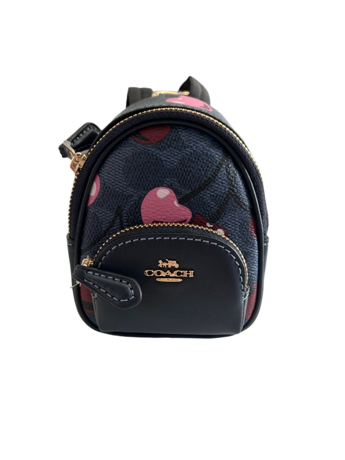 Coach Mini Cherry Navy Backpack Bag Charm